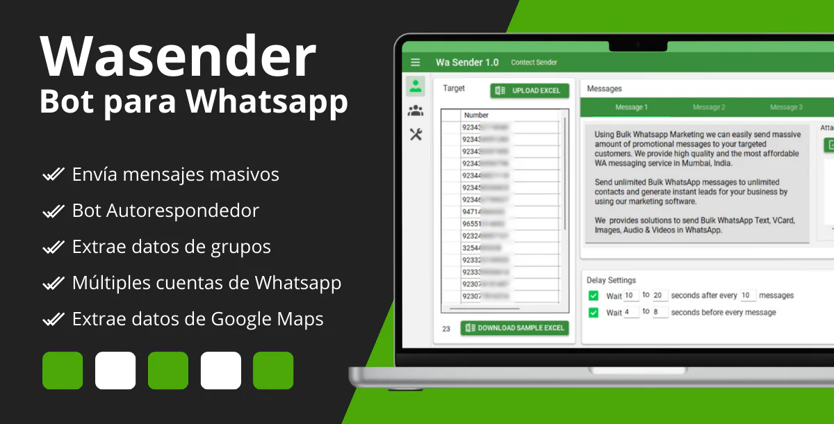 WaSender Bulk WhatsApp Sender + Group Sender + WhatsApp Auto Reply Bot (V3.5.0)