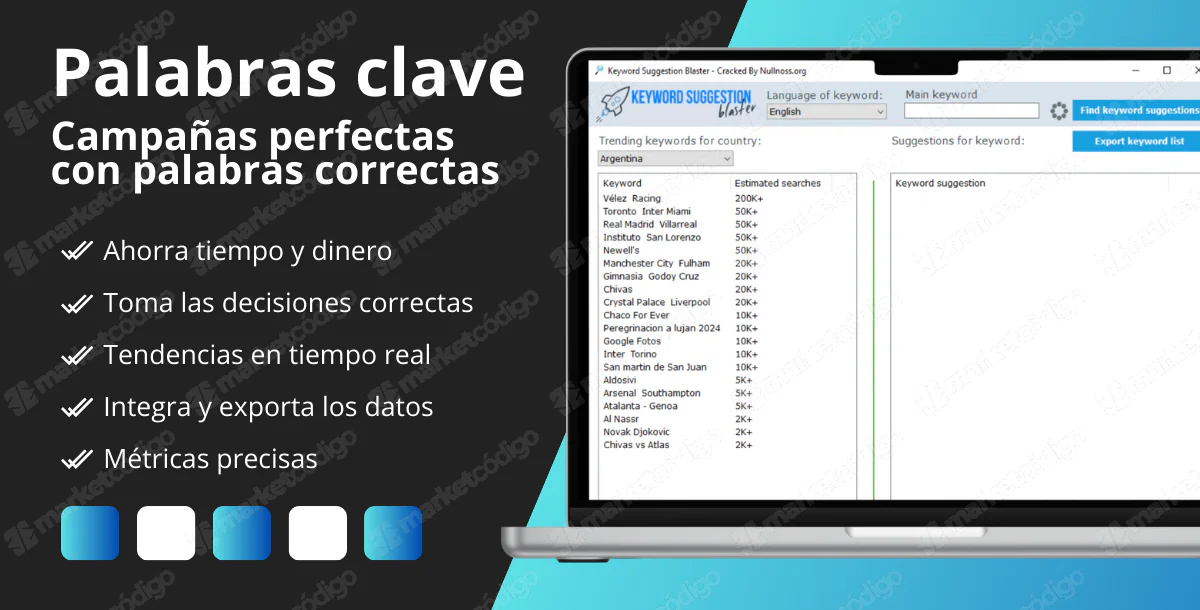 Keywords Suggestion Blaster: ¡Domina el Mercado con las Palabras Clave Adecuadas!